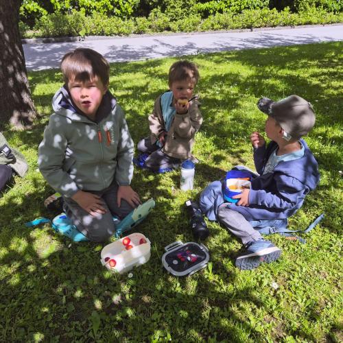 Jause im Garten